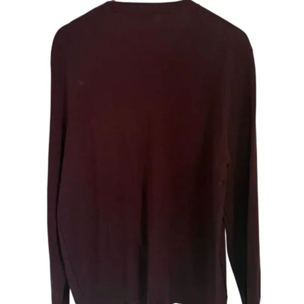 Buck Mason Mens Burgundy 100% Wool Sweater Crewneck Long Sleeve XL - Picture 2 of 5